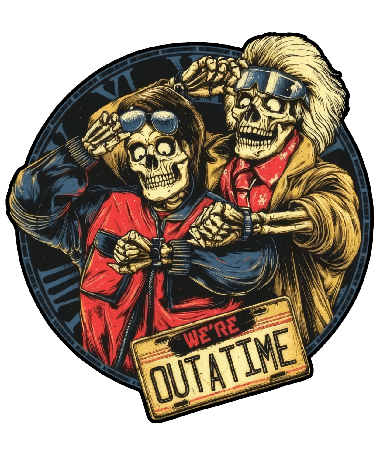 Outatime Skulls - DTF Ready to Press (original)