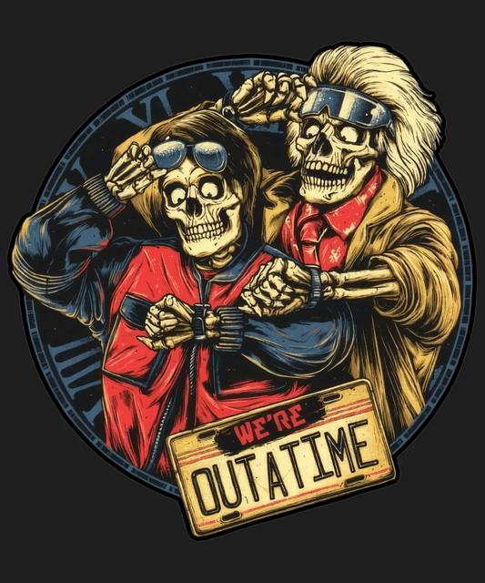 Outatime Skulls - DTF Ready to Press - Heat Press Transfer