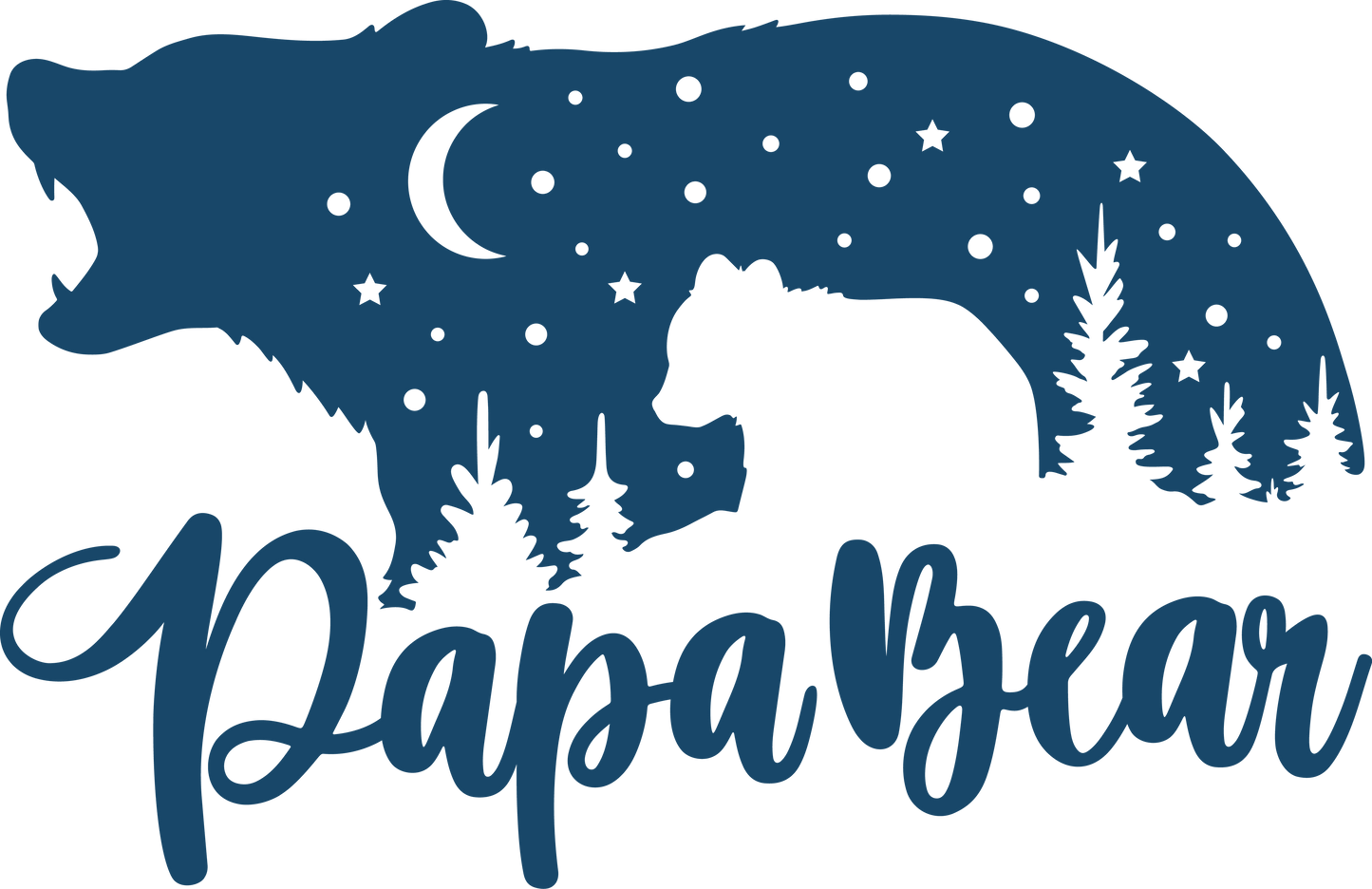 Papa Bear Design - DTF Ready To Press - Heat Press Transfer