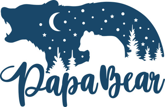 Papa Bear Design - DTF Ready To Press - Heat Press Transfer