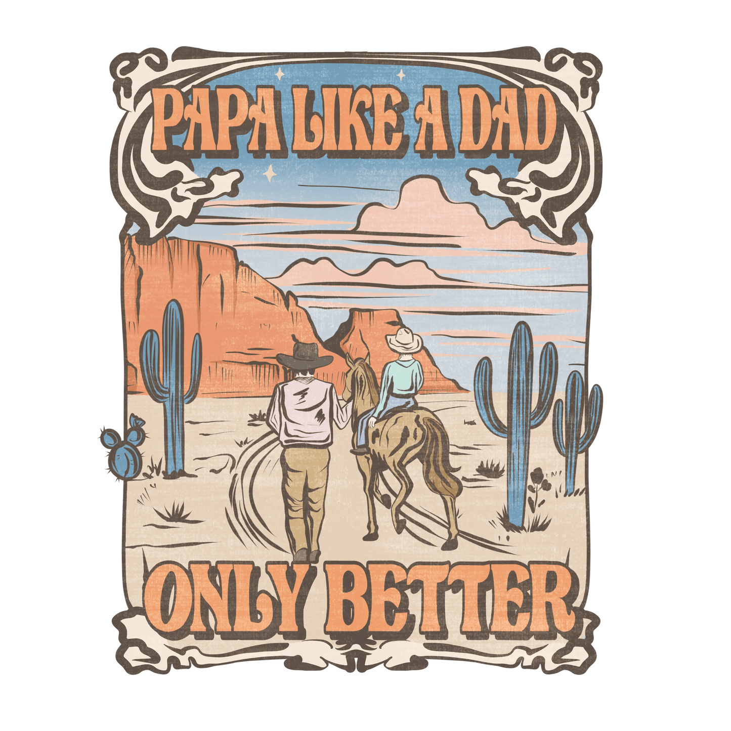 Papa Like A Dad Only Better Design - DTF Ready To Press - Heat Press Transfer