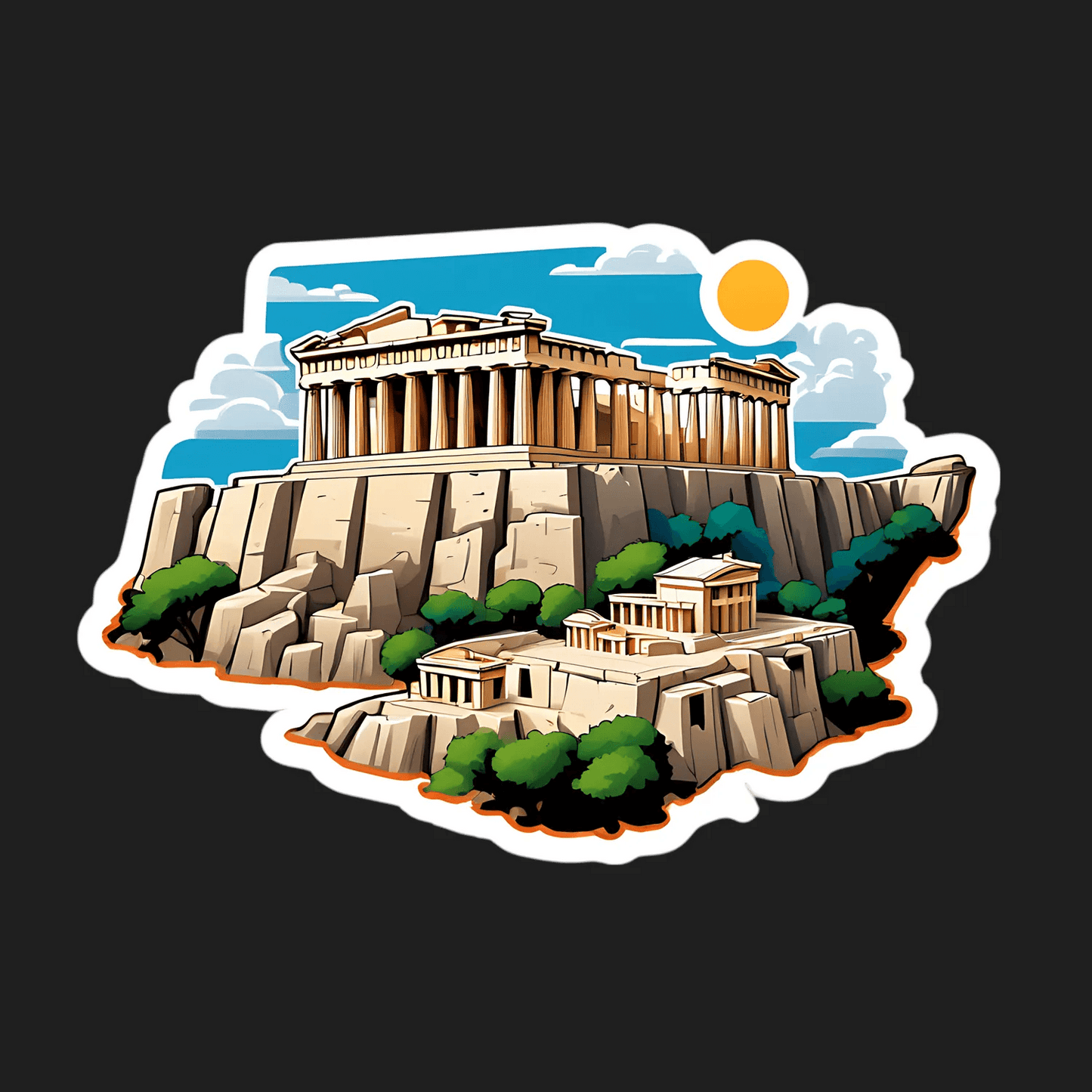Parthenon Sunrise - Sticker - Heat Press Transfer