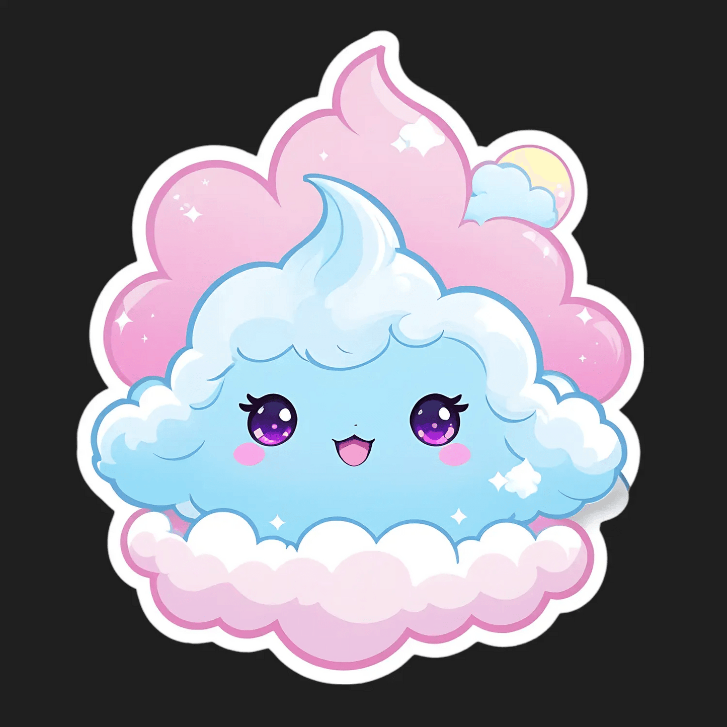 Pastel Cloud Kawaii - Sticker - Heat Press Transfer