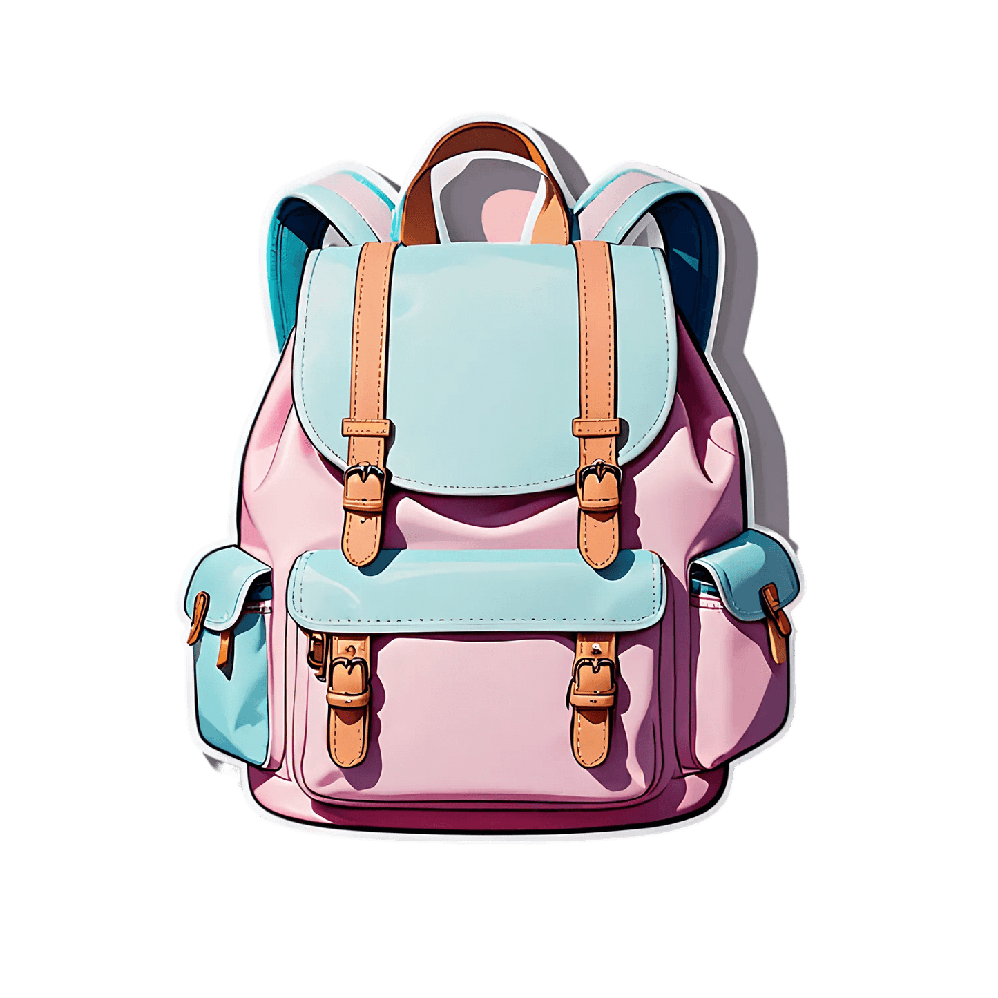 Pastel Backpack Sticker - Vibrant UV DTF - Heat Press Transfer