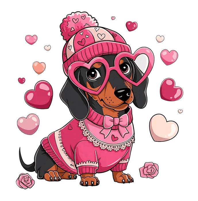 Paws & Hearts: Valentine’s Day DTF Gang Sheet 22"x60" Premade DTF Gang Sheet - Heat Press Transfer