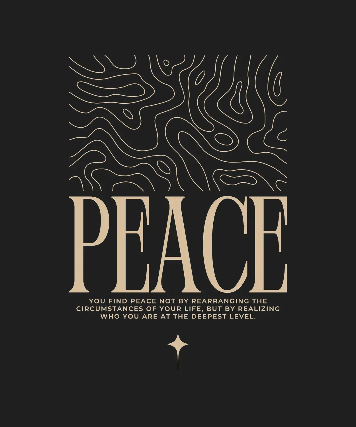 Peace Quote Art - DTF Ready to Press (black_bg)