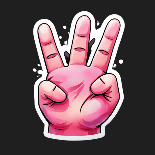 Peace Sign Hand - UV Sticker - Heat Press Transfer