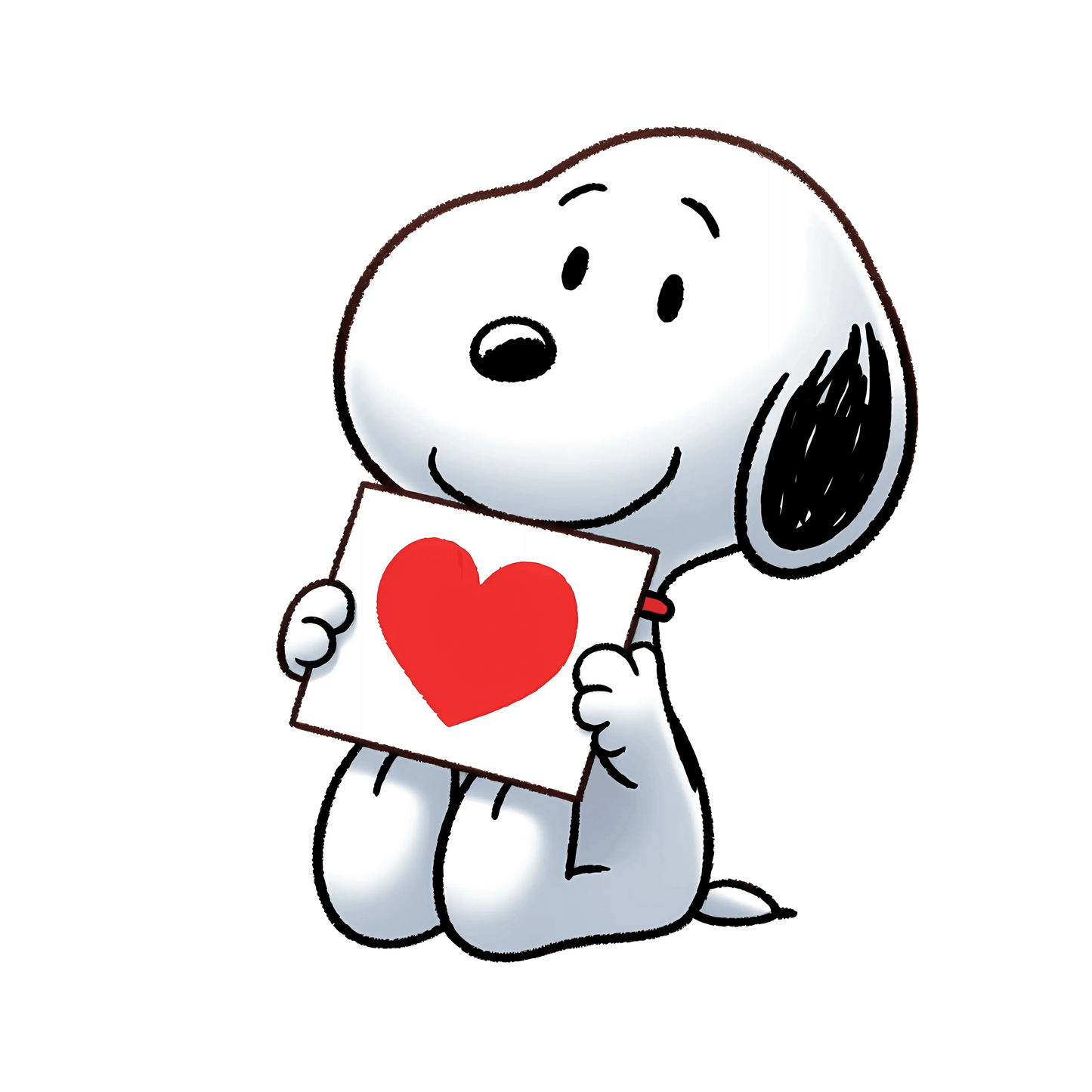 Peanuts Snoopy Valentine's Day Heart Design - DTF Ready To Press - Heat Press Transfer