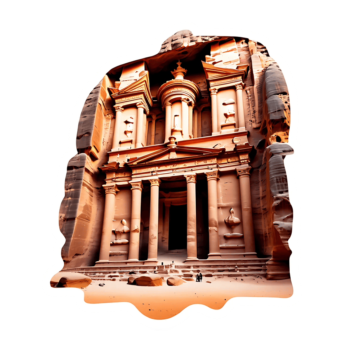 Petra Monument Sticker - UV DTF - Heat Press Transfer