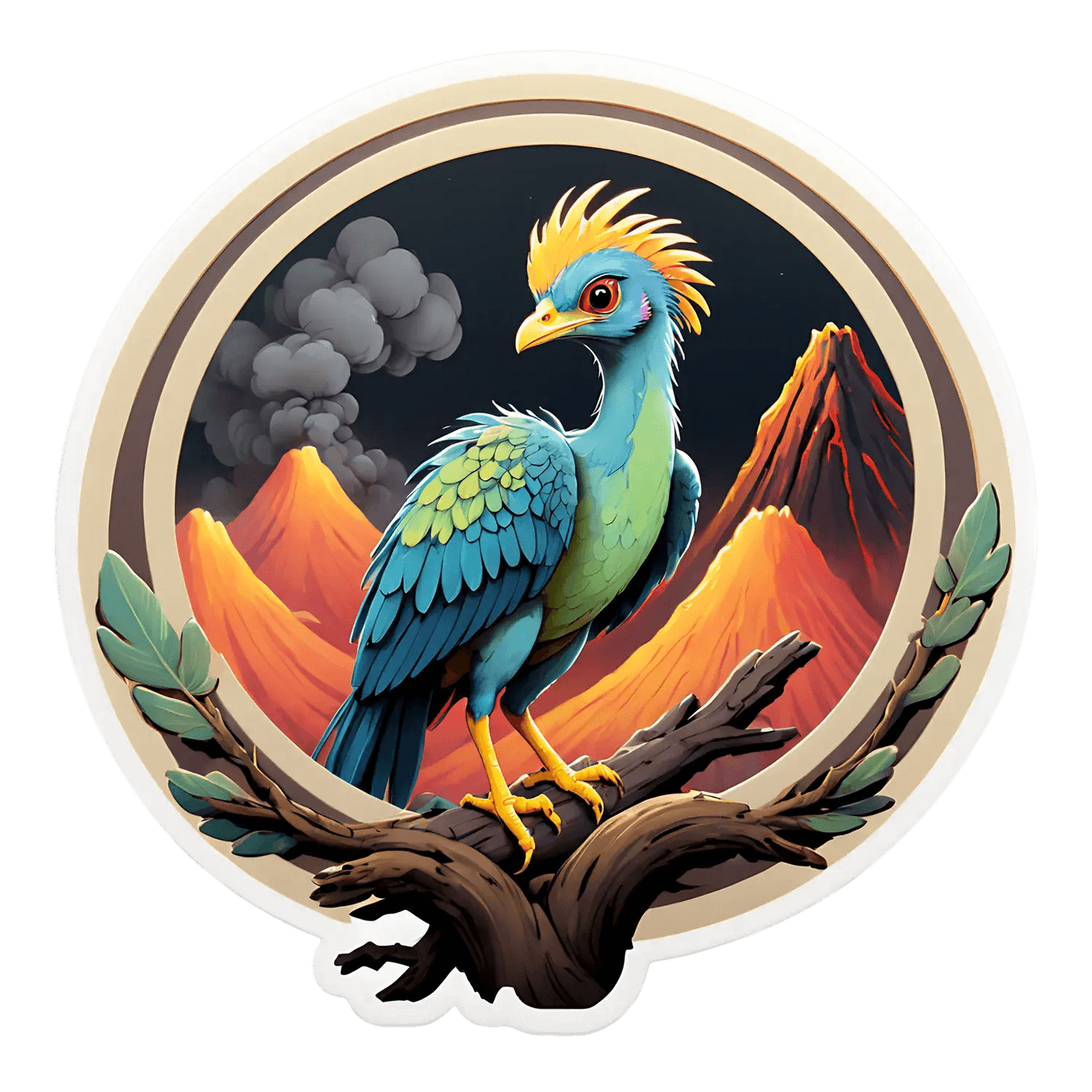 Phoenix Bird Sticker - Magical Adhesive Art - Heat Press Transfer