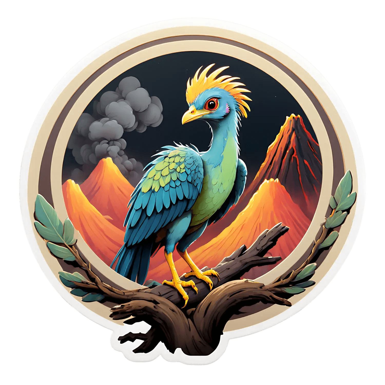 Phoenix Bird Sticker - Magical Adhesive Art - Heat Press Transfer