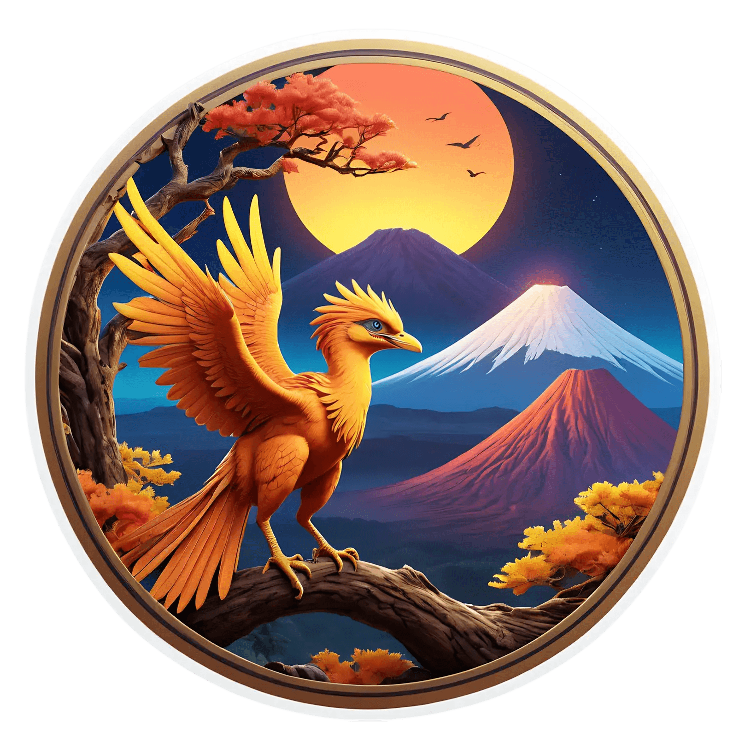 Phoenix Sunrise - Decorative Sticker - Heat Press Transfer