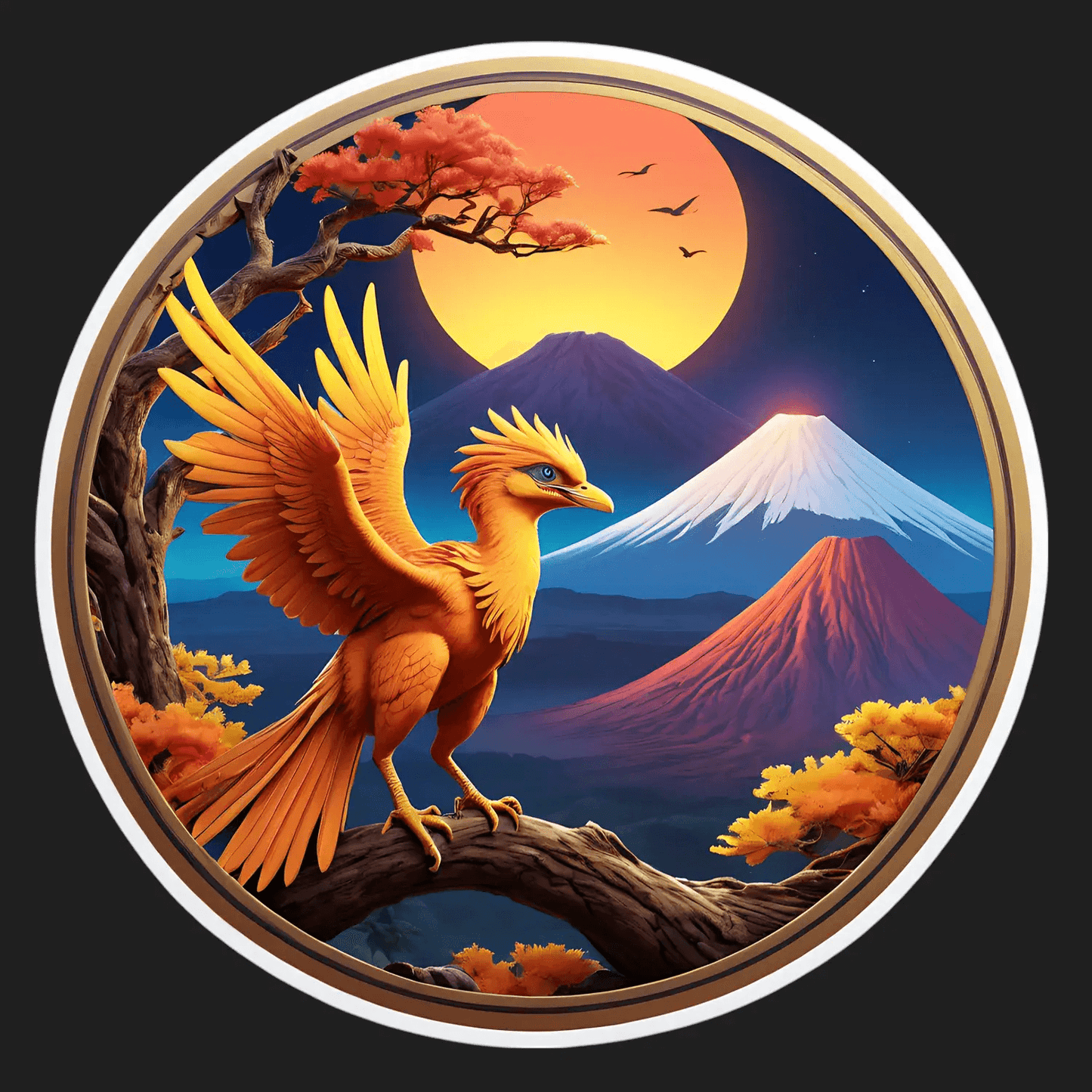 Phoenix Sunrise - Decorative Sticker - Heat Press Transfer