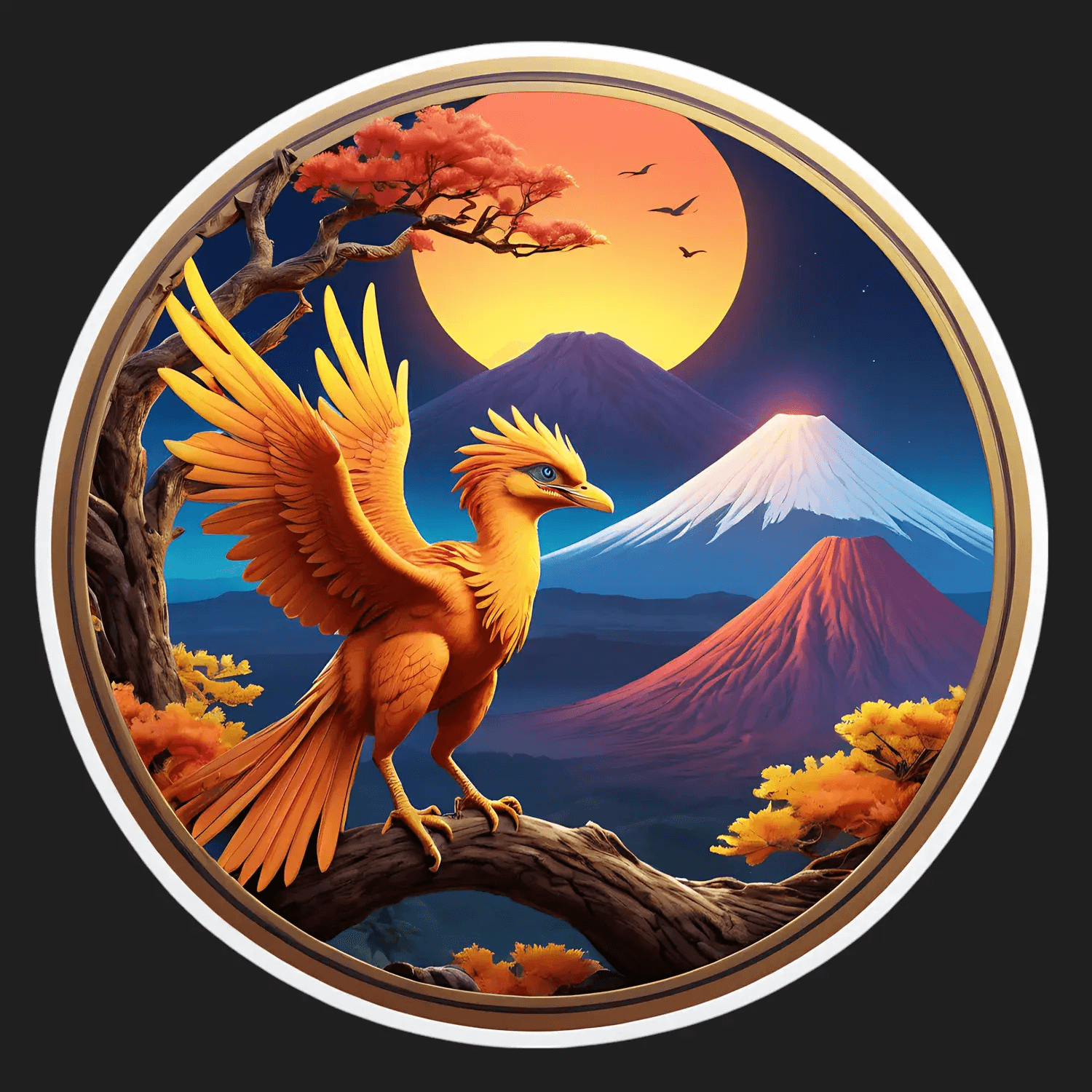 Phoenix Sunrise - Decorative Sticker - Heat Press Transfer