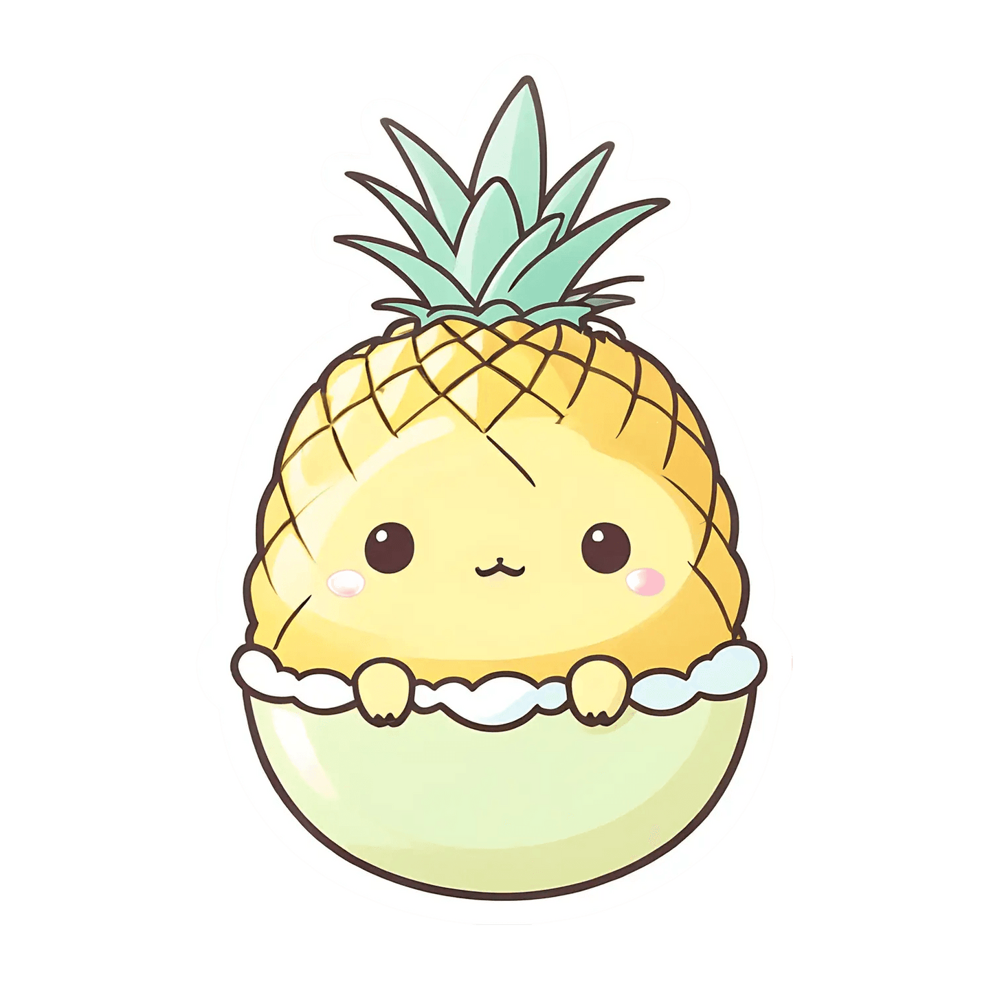 Pineapple Kawaii - Sticker - Heat Press Transfer