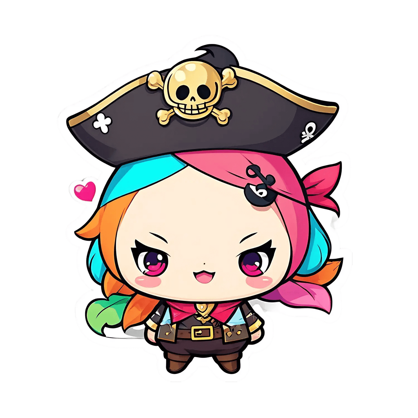 Pirate Girl Cartoon - Sticker - Heat Press Transfer