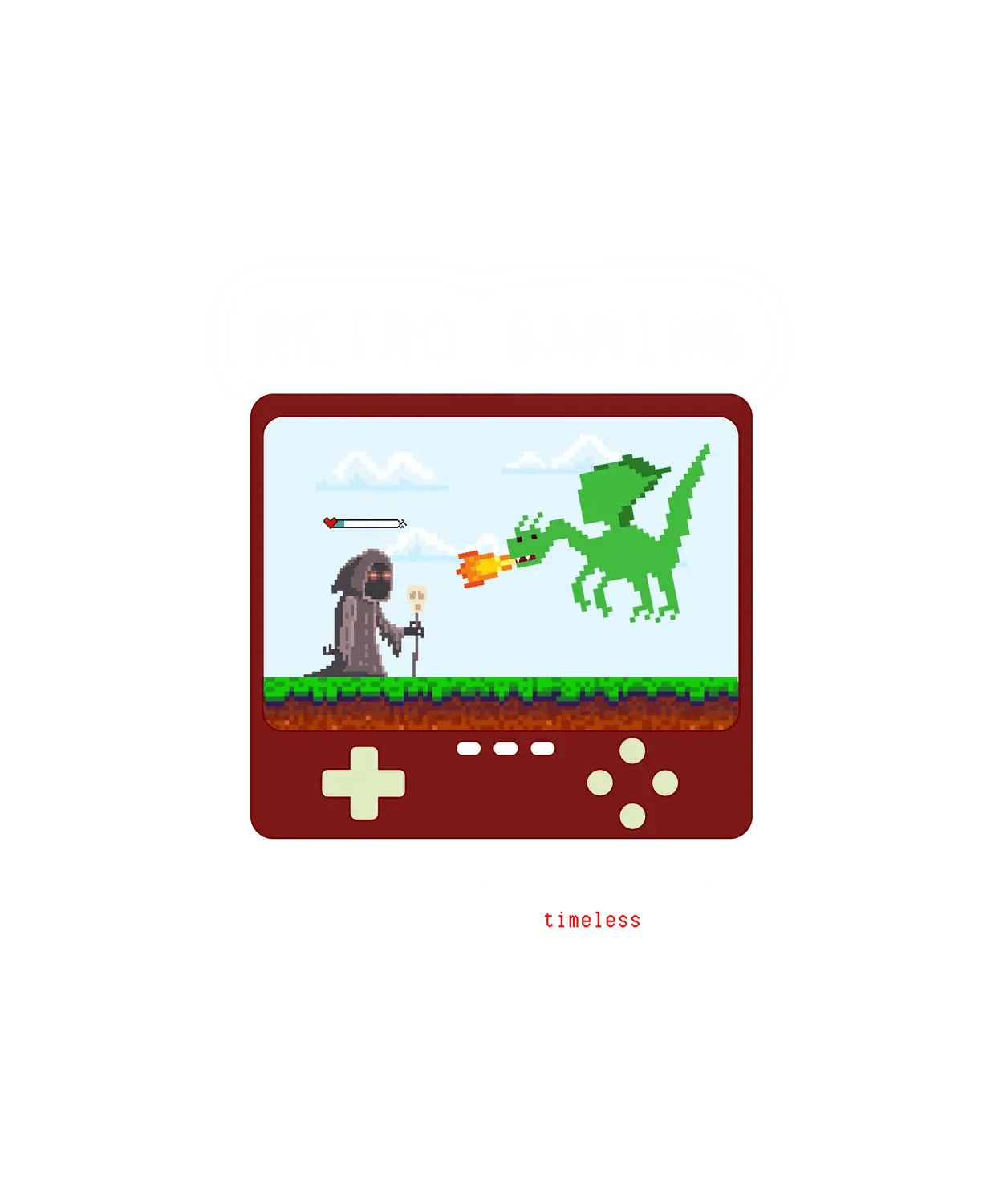 Pixel Gaming Wizard - DTF Ready to Press (original)