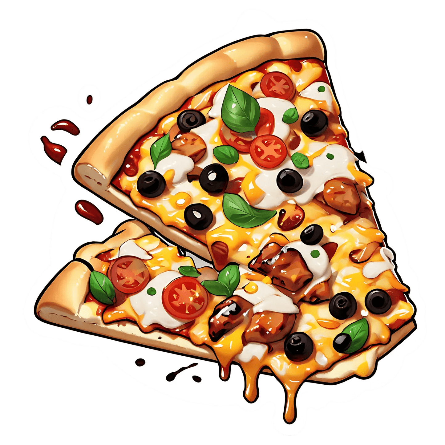 Pizza Delight - UV DTF Sticker - Heat Press Transfer
