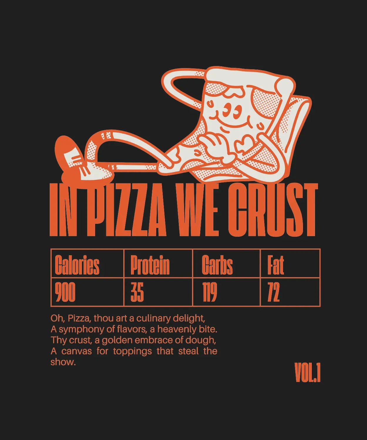 Pizza Lover DTF Ready to Press (black_bg)