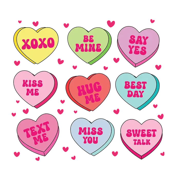 Plaid & Sweet: Valentine’s Day DTF Gang Sheet 22"x60" Premade DTF Gang Sheet - Heat Press Transfer
