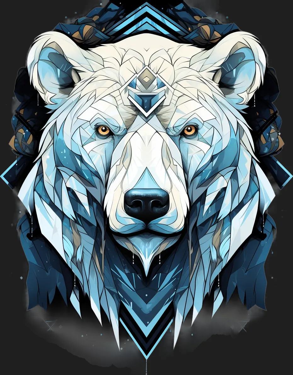 Polar Bear Art - DTF Ready to Press - Heat Press Transfer