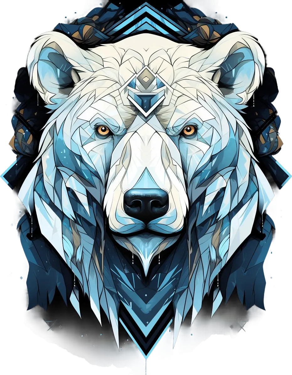 Polar Bear Art - DTF Ready to Press - Heat Press Transfer