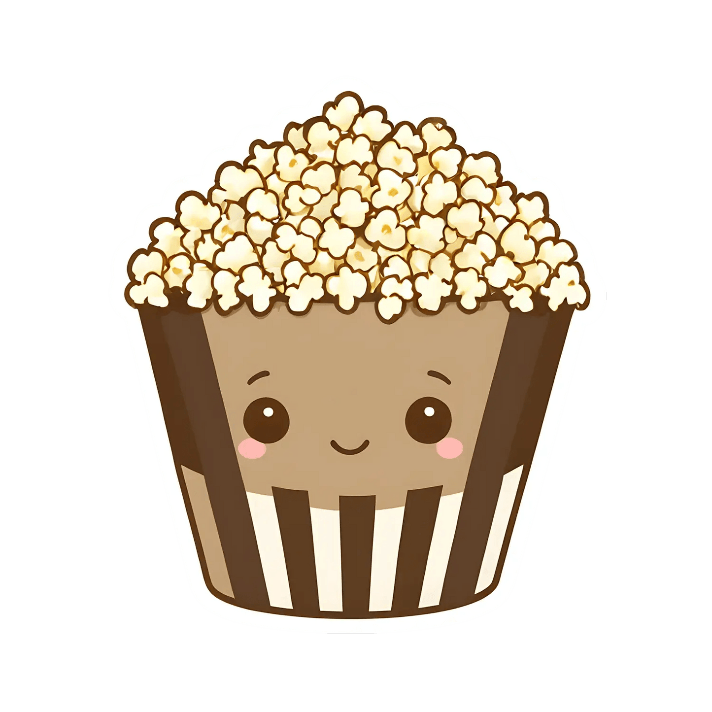 Popcorn Smiles - UV DTF Sticker - Heat Press Transfer