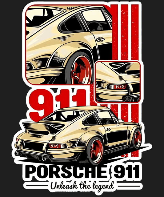 Porsche 911 Legend - DTF Ready to Press - Heat Press Transfer