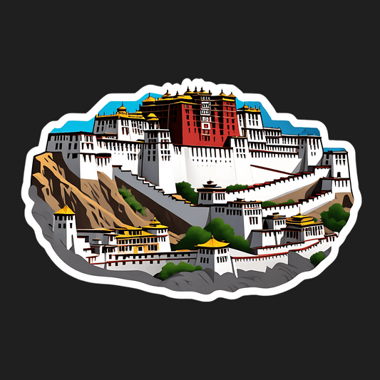 Potala Palace Sticker - Tibetan Architectural Art - Heat Press Transfer