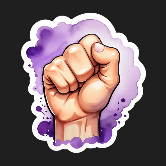 Power Fist Clenched - UV DTF Sticker - Heat Press Transfer