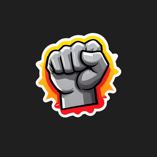 Power Fist Graphic - UV DTF Sticker - Heat Press Transfer
