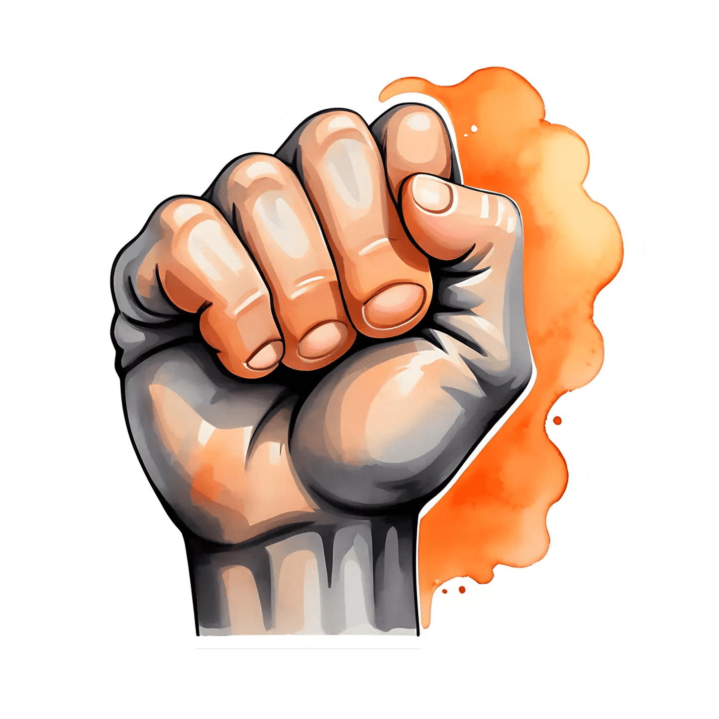 Power Fist - Motivational Sticker - Heat Press Transfer