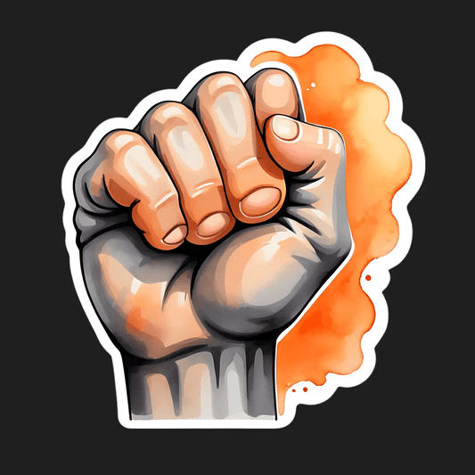 Power Fist - Motivational Sticker - Heat Press Transfer