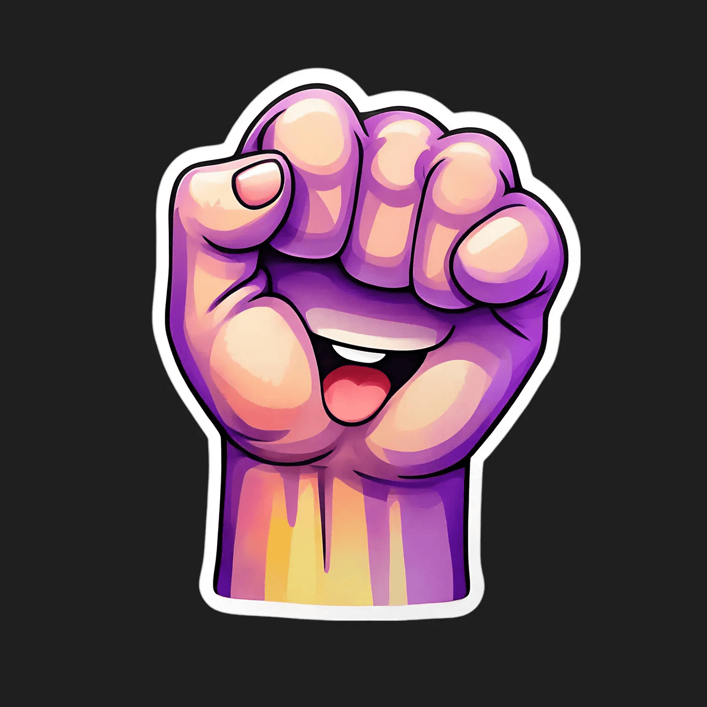 Power Fist - UV DTF Sticker - Heat Press Transfer