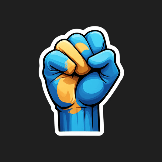 Powerful Clenched Fist - UV DTF Sticker - Heat Press Transfer