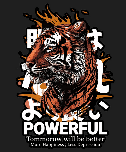 Powerful Tiger - DTF Ready to Press - Heat Press Transfer