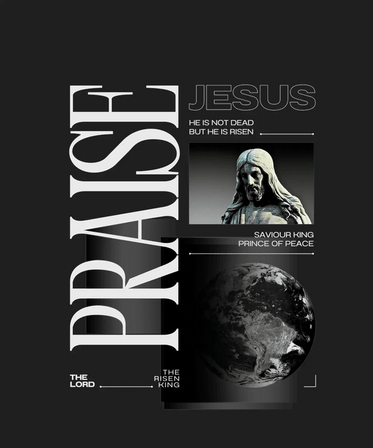 Praise Jesus - DTF Ready to Press - Heat Press Transfer