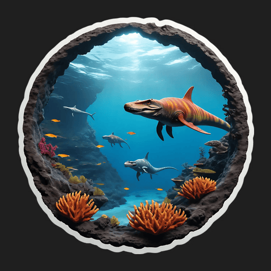 Prehistoric Ocean Life Sticker - Heat Press Transfer