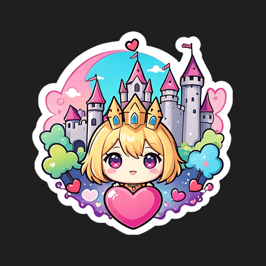 Princess Castle Heart - Sticker - Heat Press Transfer