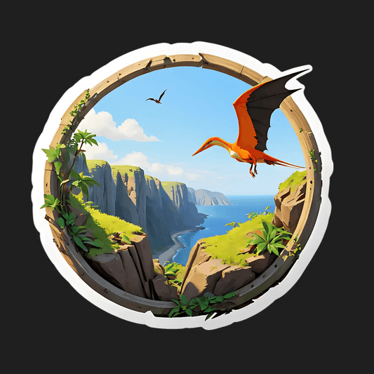 Pteranodon Flight - Coastal Vista Sticker - Heat Press Transfer