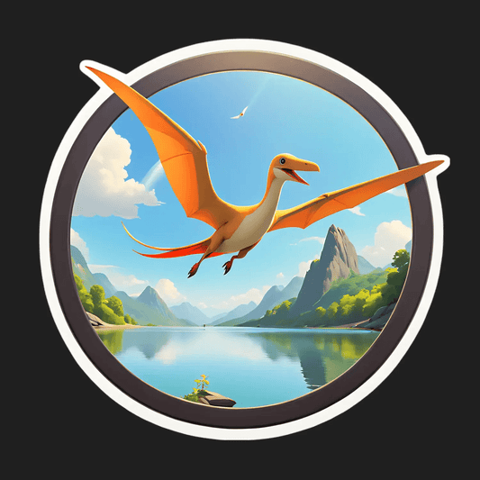 Pterosaur Flight - Nature Scenery Sticker - Heat Press Transfer