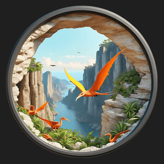 Pterosaur Paradise - UV DTF Sticker - Heat Press Transfer