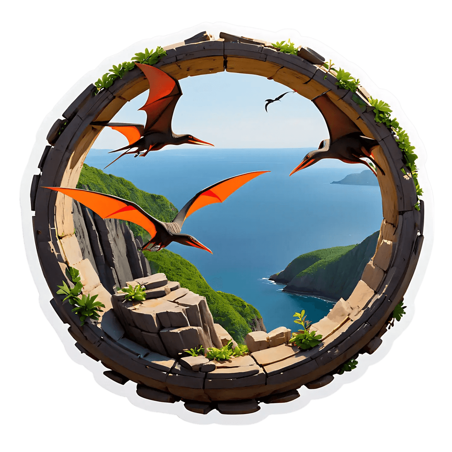 Pterosaur Roundel - Sticker - Heat Press Transfer