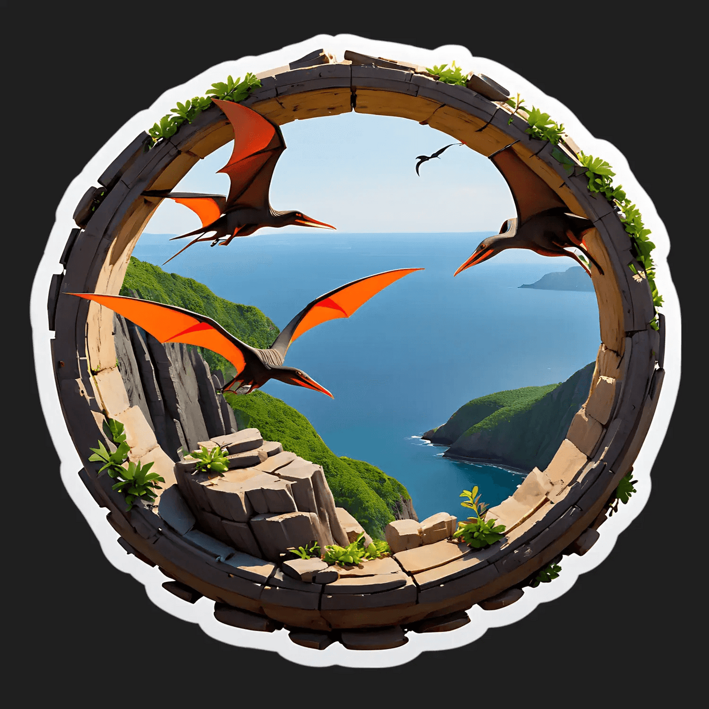 Pterosaur Roundel - Sticker - Heat Press Transfer