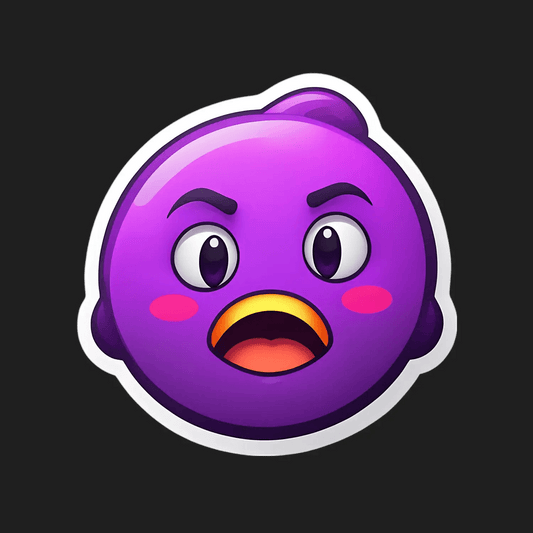 Purple Bird Emoji - Sticker - Heat Press Transfer