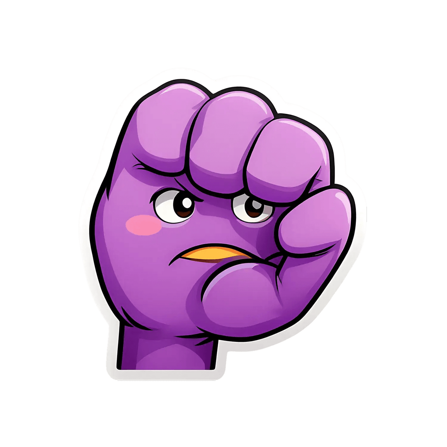 Purple Fist Power - Sticker - Heat Press Transfer