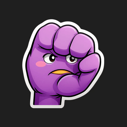 Purple Fist Power - Sticker - Heat Press Transfer