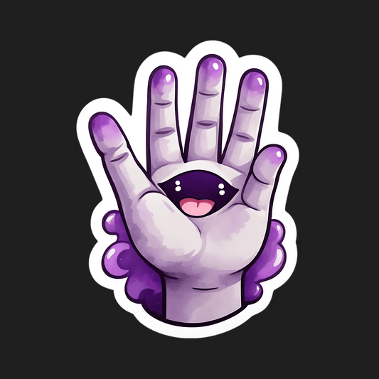 Purple Hand - UV DTF Sticker - Heat Press Transfer
