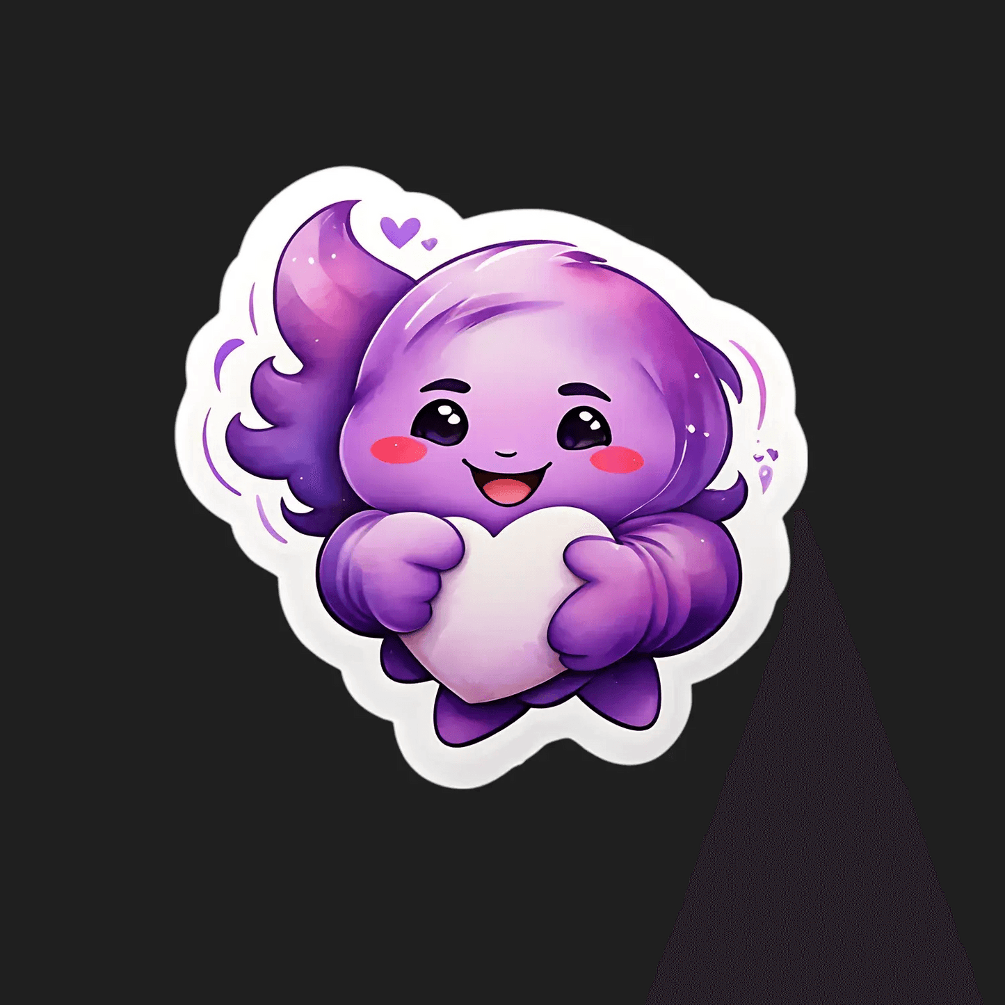 Purple Heart - Cute Sticker - Heat Press Transfer