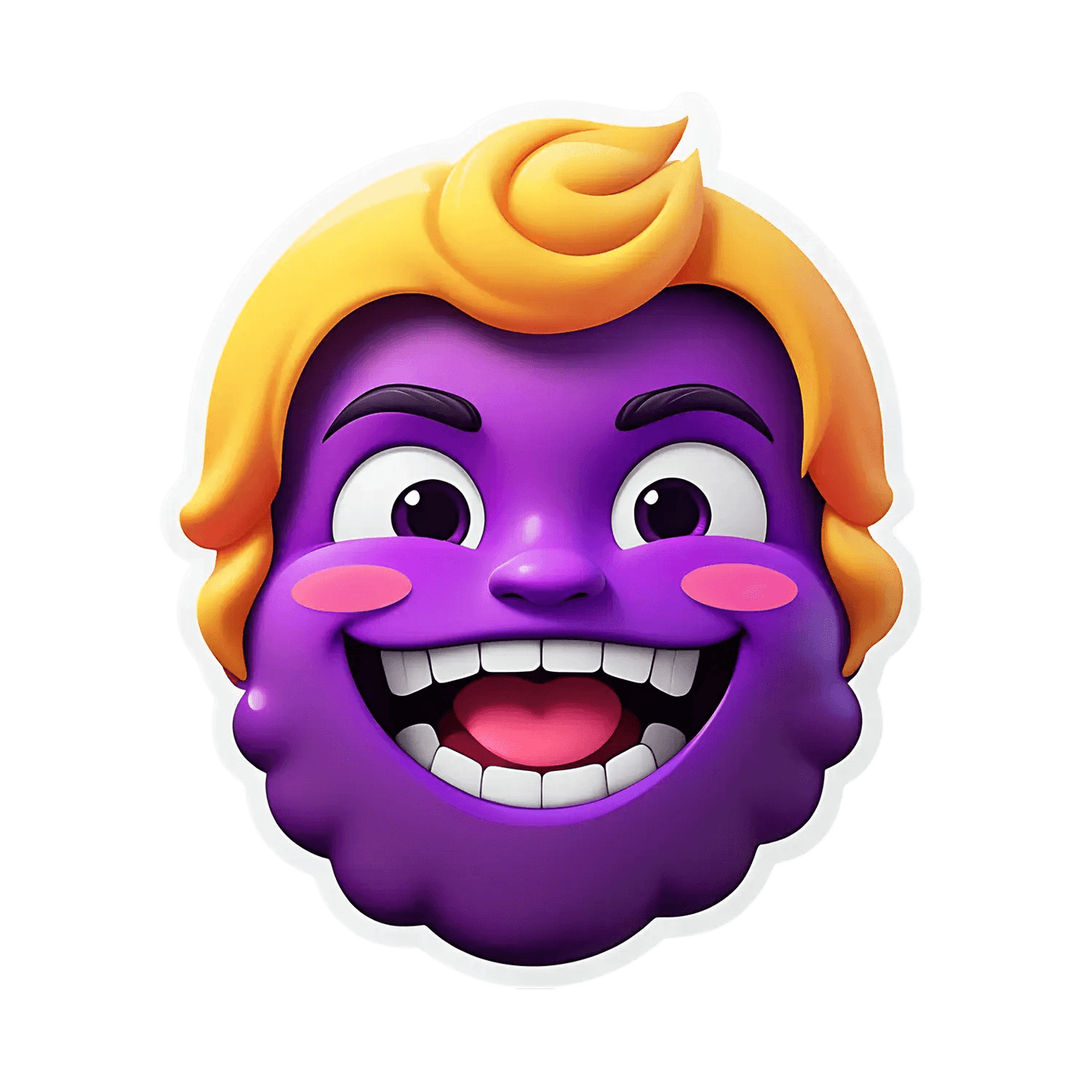 Purple Monster Smile - Sticker - Heat Press Transfer